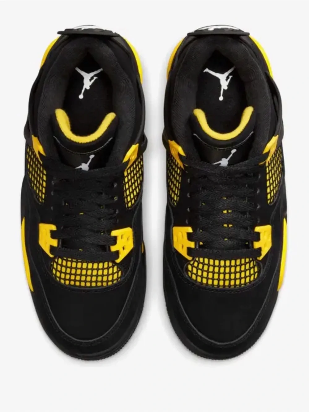 Jordan Men's Black and Yellow Sneakers